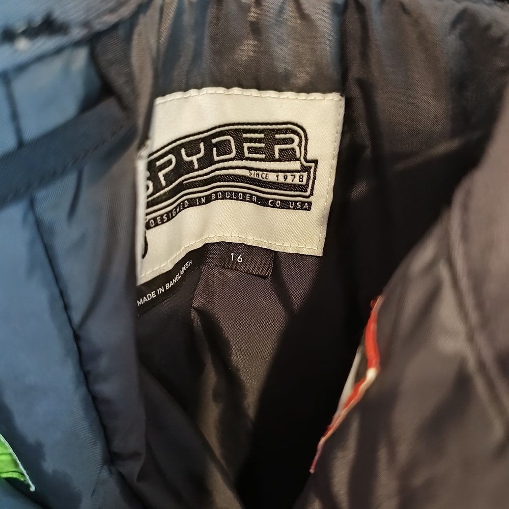 Spyder Orange and Blue Jacket with Black Pants - Picture 6 of 12